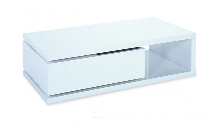 Hugh High Gloss Coffee Table In Black Or White - Click Image to Close